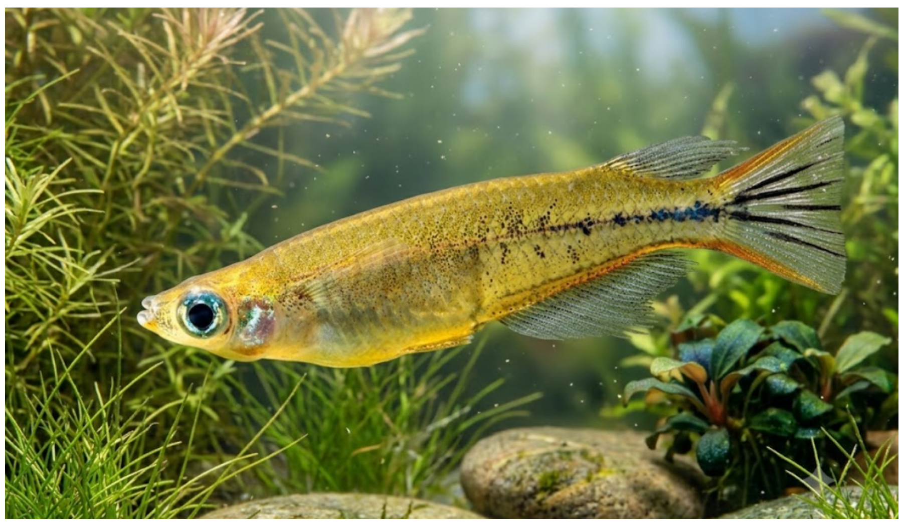Foto de Oryzias celebensis em ambiente natural ou aquário