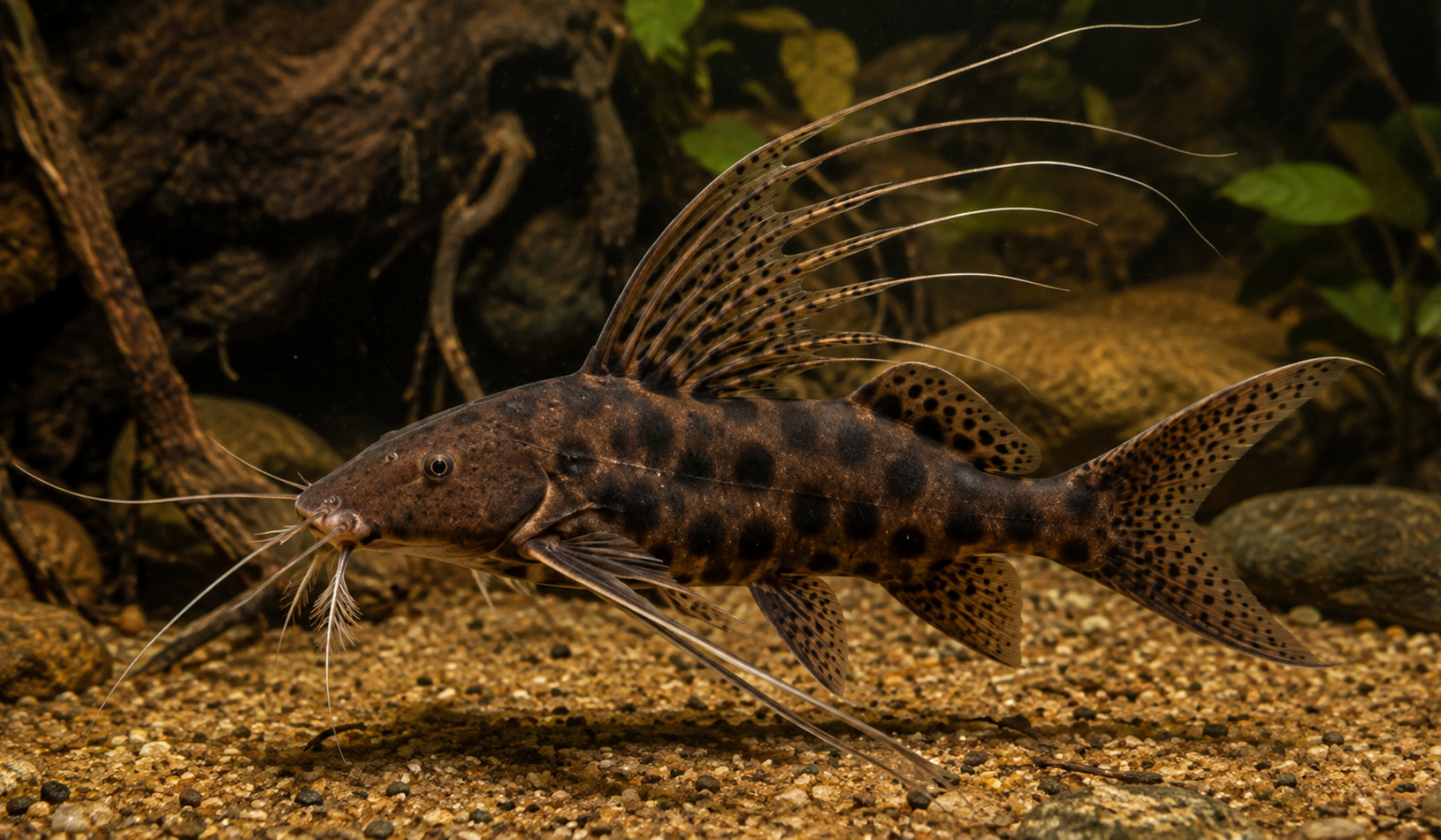 Foto de Synodontis velifer em ambiente natural ou aquário