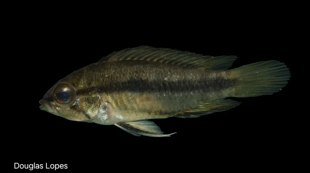 Foto de Apistogramma trifasciata em ambiente natural ou aquário